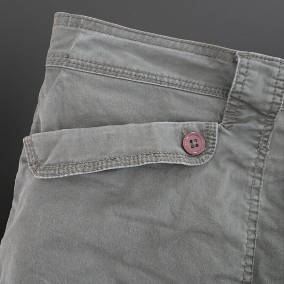 Y2K Mini Cargo Skirt Skort Womens Size 2X Grunge Festival Khaki Green - Picture 4 of 7